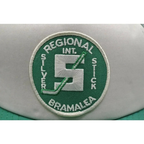 Bramalea ON Silver Stick Regional Hockey Hat Mesh Snapback Athletic OS VTG Green - Picture 2 of 8